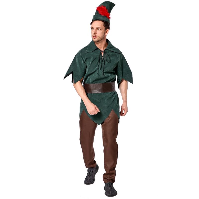 Adult Peter Pan & Robin Hood Cosplay Set - Elf Hunter Fairy Tale Costume for Halloween & Role-Playing