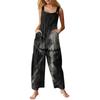 Women's Fashion Halloween Print Casual Vintage Sleeveless Button Jumpsuit