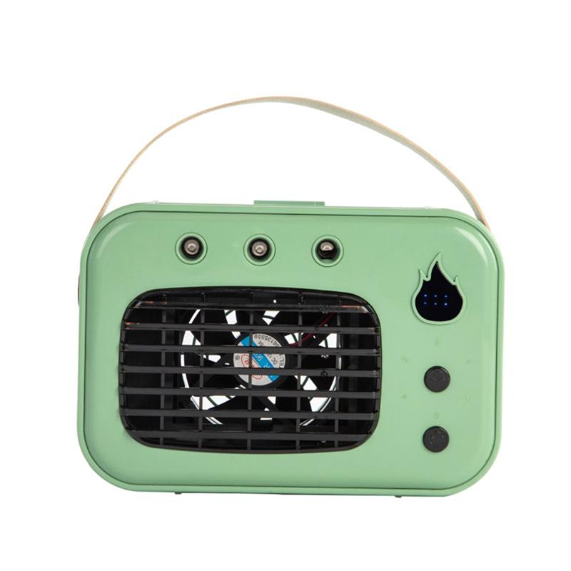 USB Portable Air Cooler Desktop Water Mist Fan Rechargeable Air Conditioner For Home Use NONE