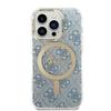 Guess GUBPP14XH4EACSB Case+ Charger Set iPhone 14 Pro Max 6.7" blue/blue hard case 4G Print MagSafe