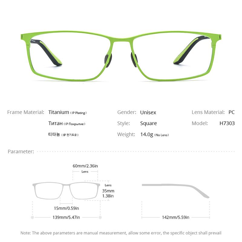 HONILLESI Progressive Prescription Glasses Custom Photochromic Myopia Optical Lens Eyewear Men Square Eyeglasses Titanium Frames