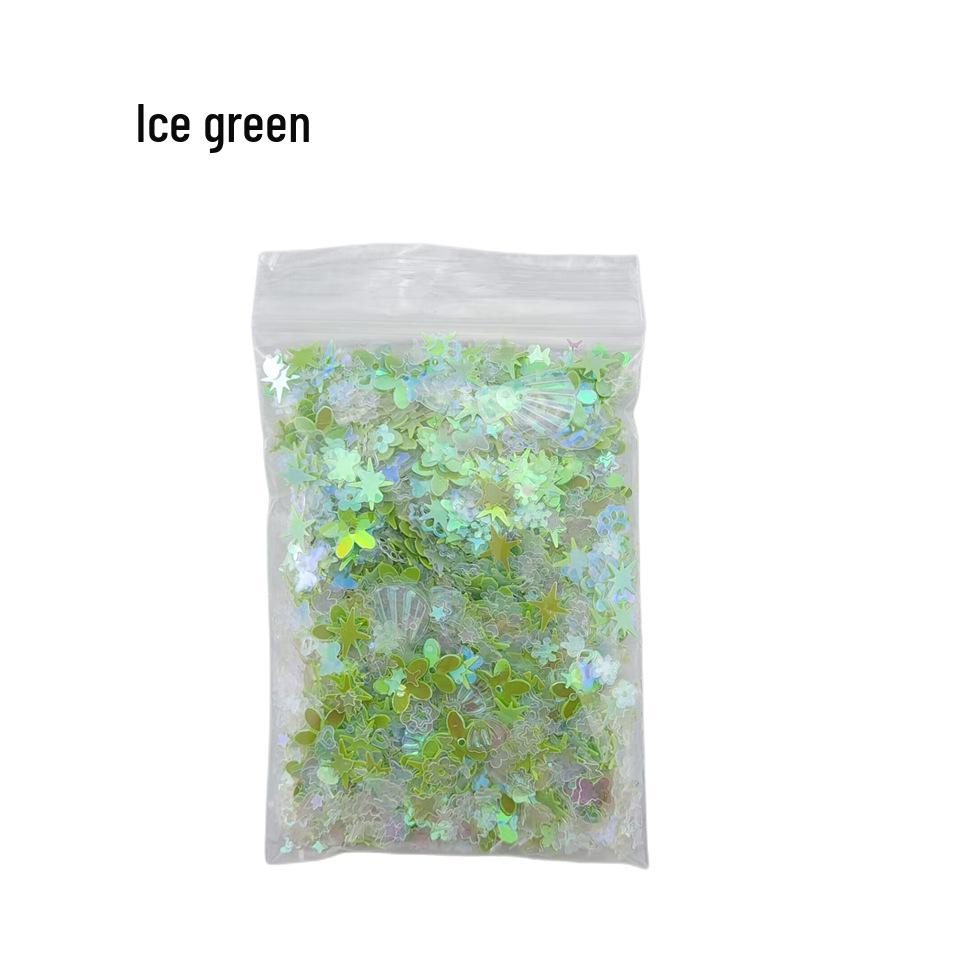 Multicolor Nail Art Glitter & Resin Makeup Decorations: Hearts, Stars, Snowflakes.