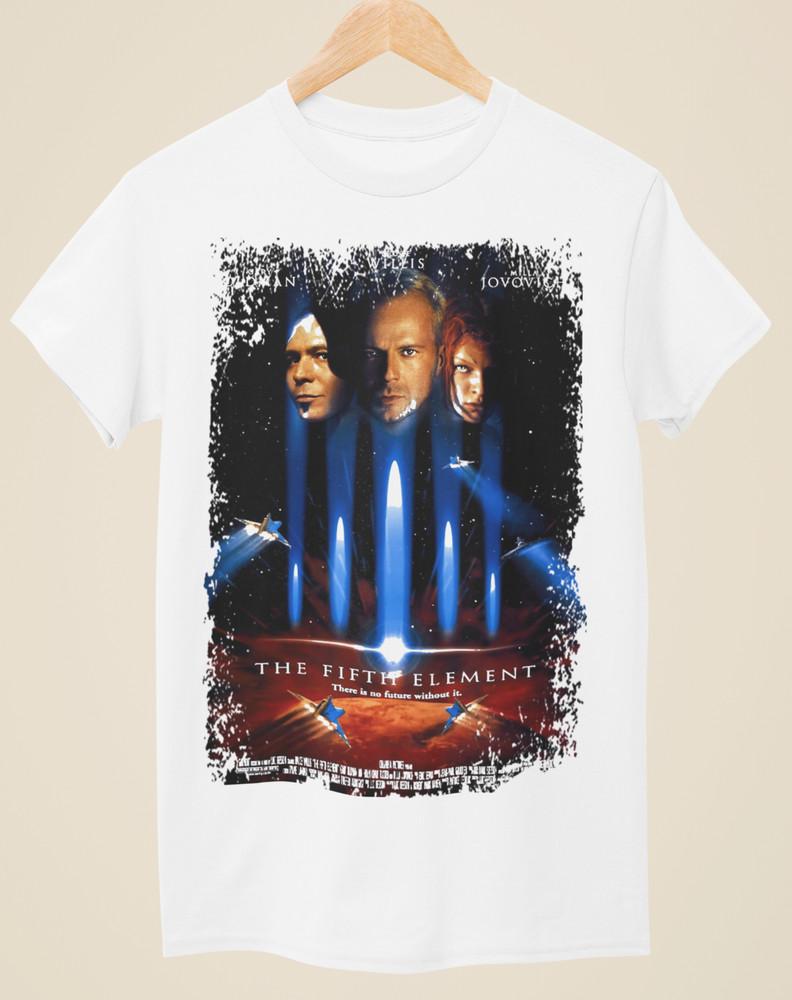 

The Fifth Element - Movie Poster Inspired Unisex White T-Shirt Unisex T-Shirt XXL