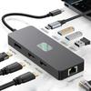 8 In 1 TYPE-C To RJ45 Gigabit USB 3.0 HDMI DP PD100W Interface Hub Adapter Dock