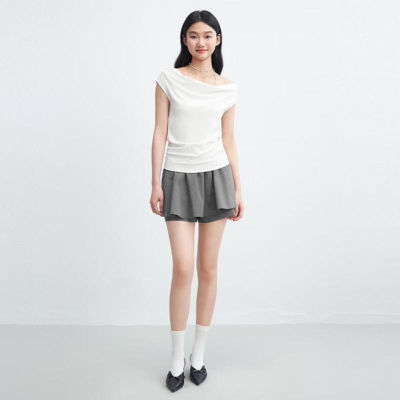 Ledin Antibacterial Slim Fit Draped Neck T-Shirt