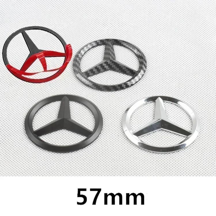 52/57mm ABS Car Steering Wheel Emblem Sticker Accessories For Mercedes Benz AMG GLC CLA GLK W166 W203 W206 W246 W176 W177 W205