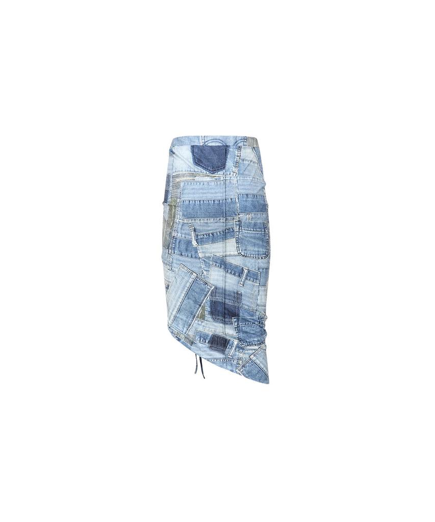 Andersson Bell Anja Patch Print Skirt Apa652W(Blue)