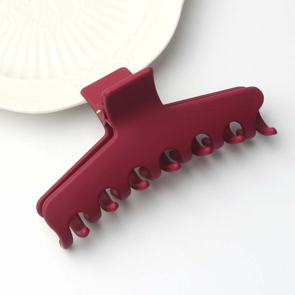 Korean Style Silicone Shark Clip Safe Solid Color Shark Clip Straight Line Shaped Hair Claw  Daily