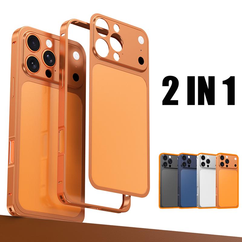 Odpinany Metalowy Tył Błyskawicznie Zmień 17 Etui Dla iPhone 16 15 14 13 Pro Max Uczucie Gołego Telefonu Osłona Obiektywu Matowa Osłona Ochronna
