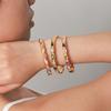 European Internet Celebrity Style Stainless Steel Colorful Zircon Bracelet for Women - Non-fading Luxury Design