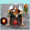 One Piece Dark King Rayleigh Sitting Pose Pvc Anime Figure Car Scene Model Handicraft Wholesale