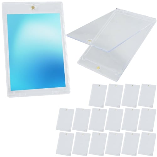 

IKY Magnetic Loaders for Trading Cards, Set of 18, 35PT, Clear, Full Protection, Scratch Resistant, Portable, Storage, and Display, Magnetic Closure