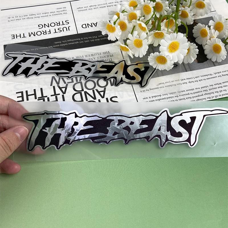 THE BEAST Motorcycle Helmet Stickers Waterproof for Motorbike Fuel tank Fender Front Fairing Electric Scooter Vinyl Decals