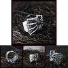 Fashionable Retro Thai Silver Spider Ring For Women Suitable For Casual Wear