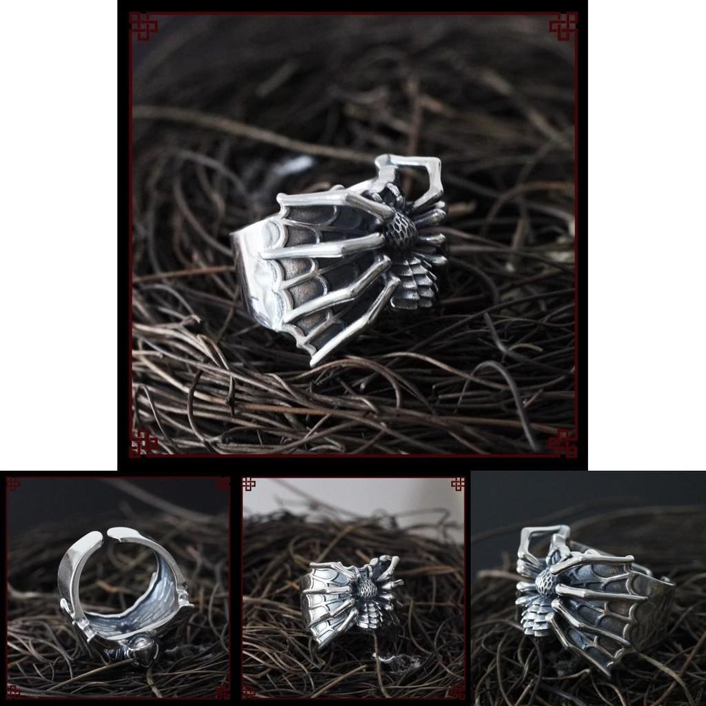 Fashionable Retro Thai Silver Spider Ring For Women Suitable For Casual Wear