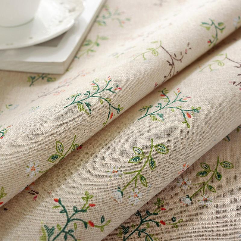 150x50cm Cotton Linen Blue Retro Orchid Fabrics Rural and Pastoral Style Handmade Curtains Handbags Handmade DIY Home Decoration
