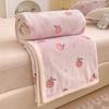Cute Cartoon Coral Fleece Blanket Soft Dorm Office Nap Blankets for Single Double Thick Multifunctional Autumn and Winter Shawl