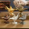 Household Retro Bronze Incense Burners European Metal Craft Wishing Lamp Aromatherapy Stove Old Plating Home Decoration Gifts