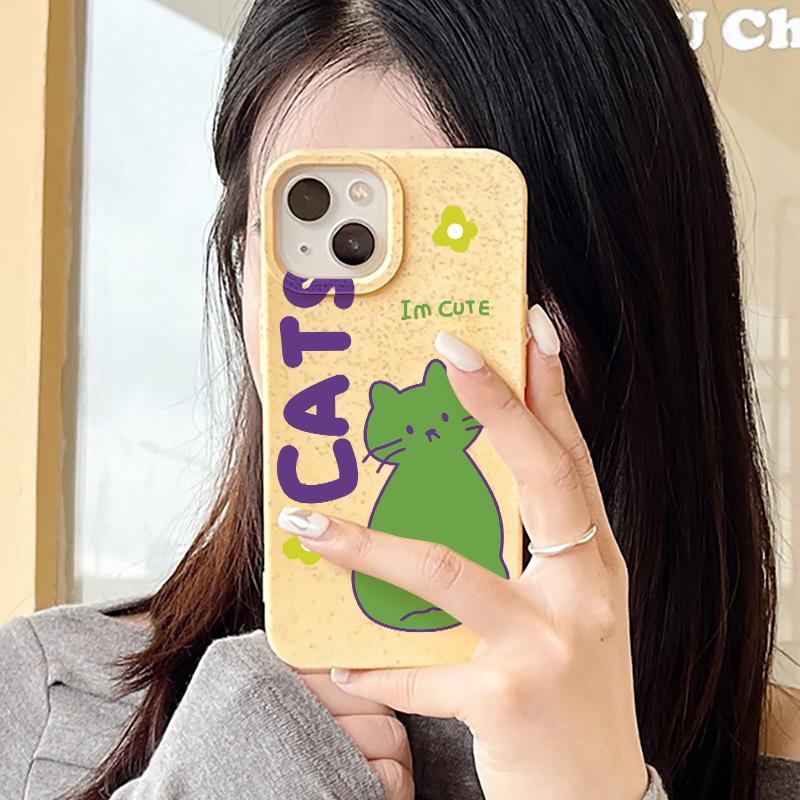 Mobile Phone Cases for iPhone 11 13 XR 15 Pro Max 12 14 Pro Max Case iPhone 16 7 Plus 8 Plus XS Max Degradable and Environmentally Friendly Anti-fall