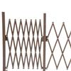 Expanding Trellis Fence Freestanding Movable Fence Foldable Garden Screen Panel Aluminium, 405cm x 103.5cm, Dark Brown