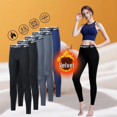 Unisex Thermohosen mit Fleece-Futter, Slim Fit für Herbst/Winter - Stilvolle Basisschicht & Sport-Tights