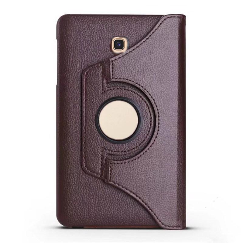 Étui intelligent pour Samsung Galaxy Tab A 10.5 T590 T595 T597 SM-T590 SM-T595 Tablette Support rotatif à 360 degrés Housse à rabat étui+Stylo marron