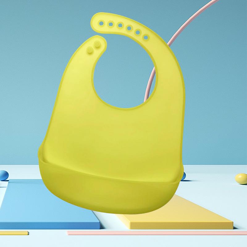 Waterproof Silicone Baby Bib with Food Pocket