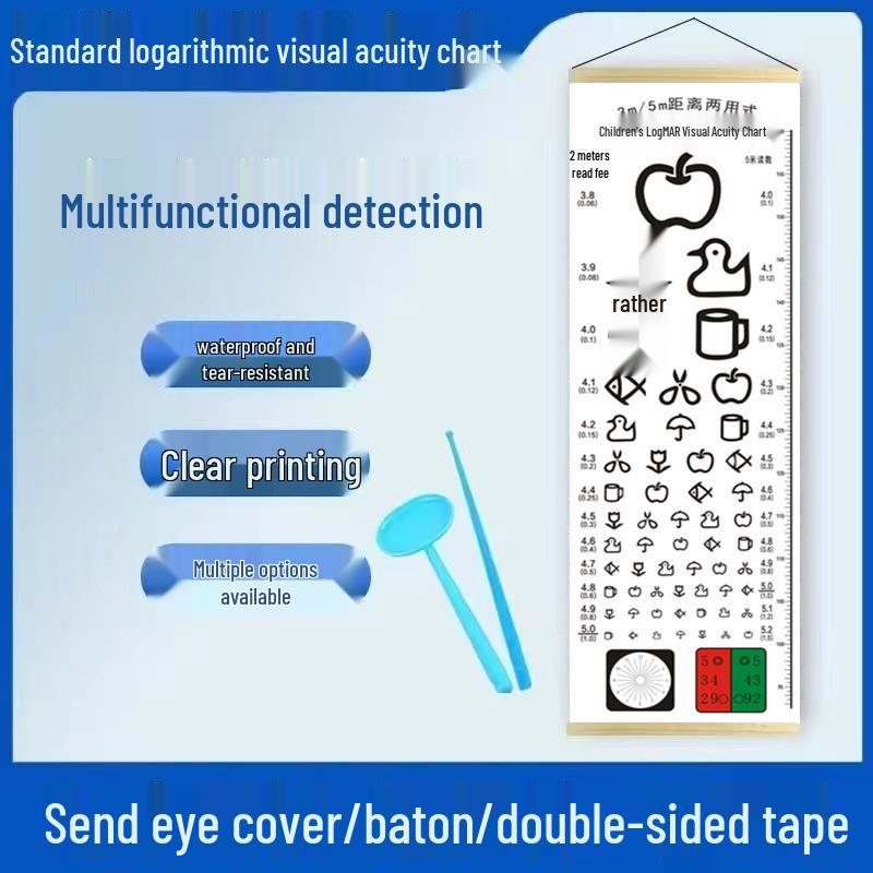 Standard LogMAR Visual Acuity Chart for Children and Adults - English Letters