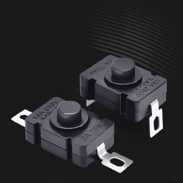 10 Stück Schwarzer Latching Mini Ein/Aus-Schalter Selbstverriegelnder Drucktastenschalter Langlebig