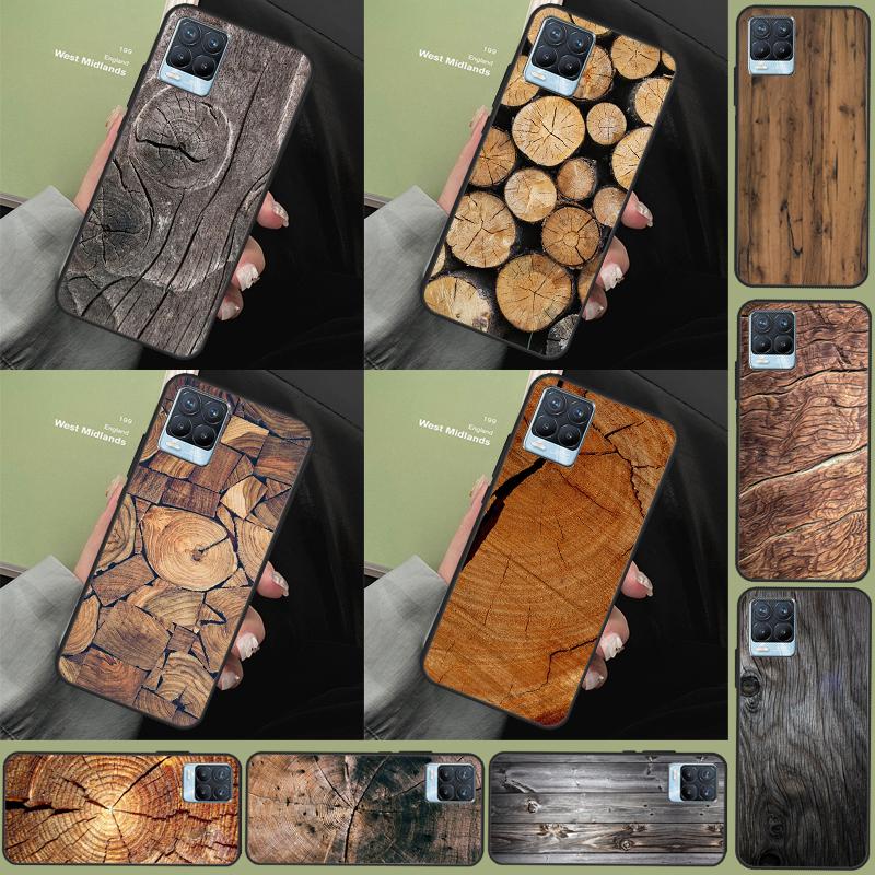 Muster Holztexturen Für Realme C67 C61 C75 C55 C53 C51 C21Y C25S GT 6 6T 5 GT7 Pro 10 11 12 13 14 Pro Plus Hülle