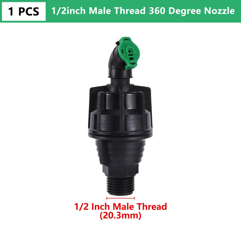 1/2"3/4" 360 Degree Auto Rotating Sprinkler Lawn Impact Sprinkler Adjustable Agricultural Irrigation Rocker Rotating Sprinkler