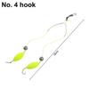 Attractive Silver Finish Double-Hook Rig Metal Fishing Hooks