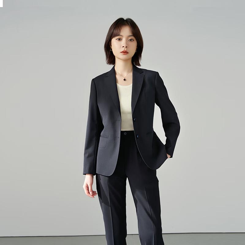 Women's Slim Fit Notched Lapel Business Suit Set