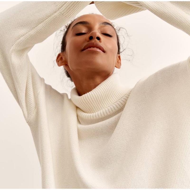 Осень-зима женский свитер модный винтажный женский мягкий теплый вязаный пуловер — фото 10