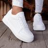 Women'S Casual Low-Top Lace-Up Sneakers - Breathable Lining, All-Season Comfort, Lightweight PU Upper & EVA Sole, Minimalist Design,Outdoor Walking