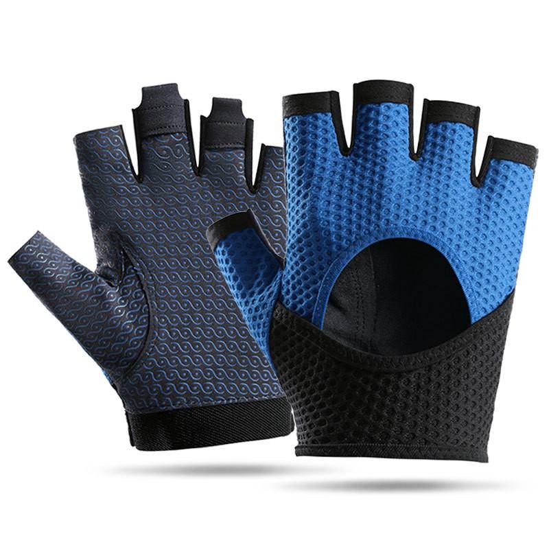 Unisex Half-Finger Gym Gloves Weightlifting Pull-Up Bar Cycling Outdoor Sports Anti-Slip Sweat-Resistant Lightweight