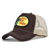 Cappellino a Rete con Visiera Curva e Ricamo a Punto Croce - Cappello da Sole Estivo
