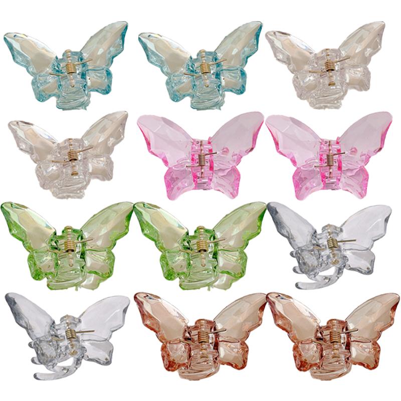 Jelly Colour Butterfly Hair Clip Women Korean Girl Group Fashion Shark Clip Hair Accessories