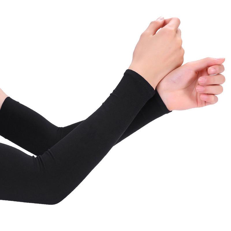 Manchons de Bras en Soie Glacée pour Vélo d'Été Respirants Fins Sport d'Extérieur Protège-Bras Anti-UV Hommes Femmes Course à Pied Conduite Couvre-Bras