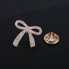 Elegant Zirconia Bow Brooch, Stylish Women's Pin for Suit Lapels or Shirts