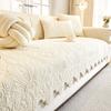 French Retro Solid Color Sofa Cushion 2025 New Special-shaped Light Luxury Seat Cushion Washed Cotton Four-season Universal Sofa Cover