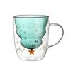 Shangqi Christmas Star Wish Double Wall Glass Mug