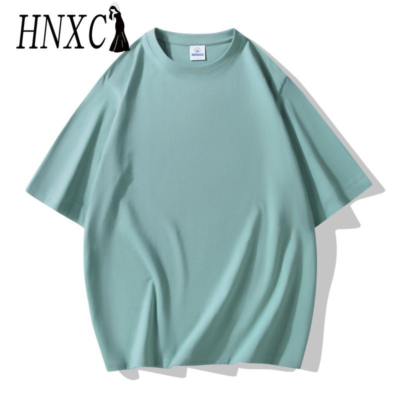 HNXC Cotton Short Sleeve T-shirt Men's Fashion Loose Half Sleeve Shirt Printed Compassionate Shirt