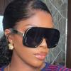 Fashion UV400 Sunglasses One-Piece Large Frame High-End Sun Protection for Women Trendy Personality