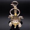 Exquisite Colorful Crystal Turtle Key Ring Holder for Women Men Alloy Rhinestone Animal Keychain Charm Jewelry Gifts K5205S03