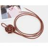 Stylish Handwoven Flower Selfknotted Waistband for Women Seeking Personalizing Retro Fashion Bohemian Waist Rope