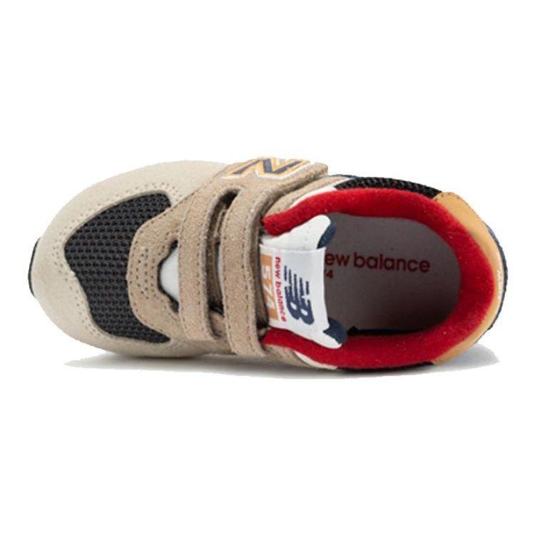 New Balance NB 574 Series Velcro Comfortable Breathable Support Durable Low Top Running Shoes Kids sneaker Brown Blue PV574LC1