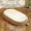 Durable Sisal Cat Scratching Board & Bed Combo - Scratch-Resistant, Claw-Safe, No Shedding Oval Design.