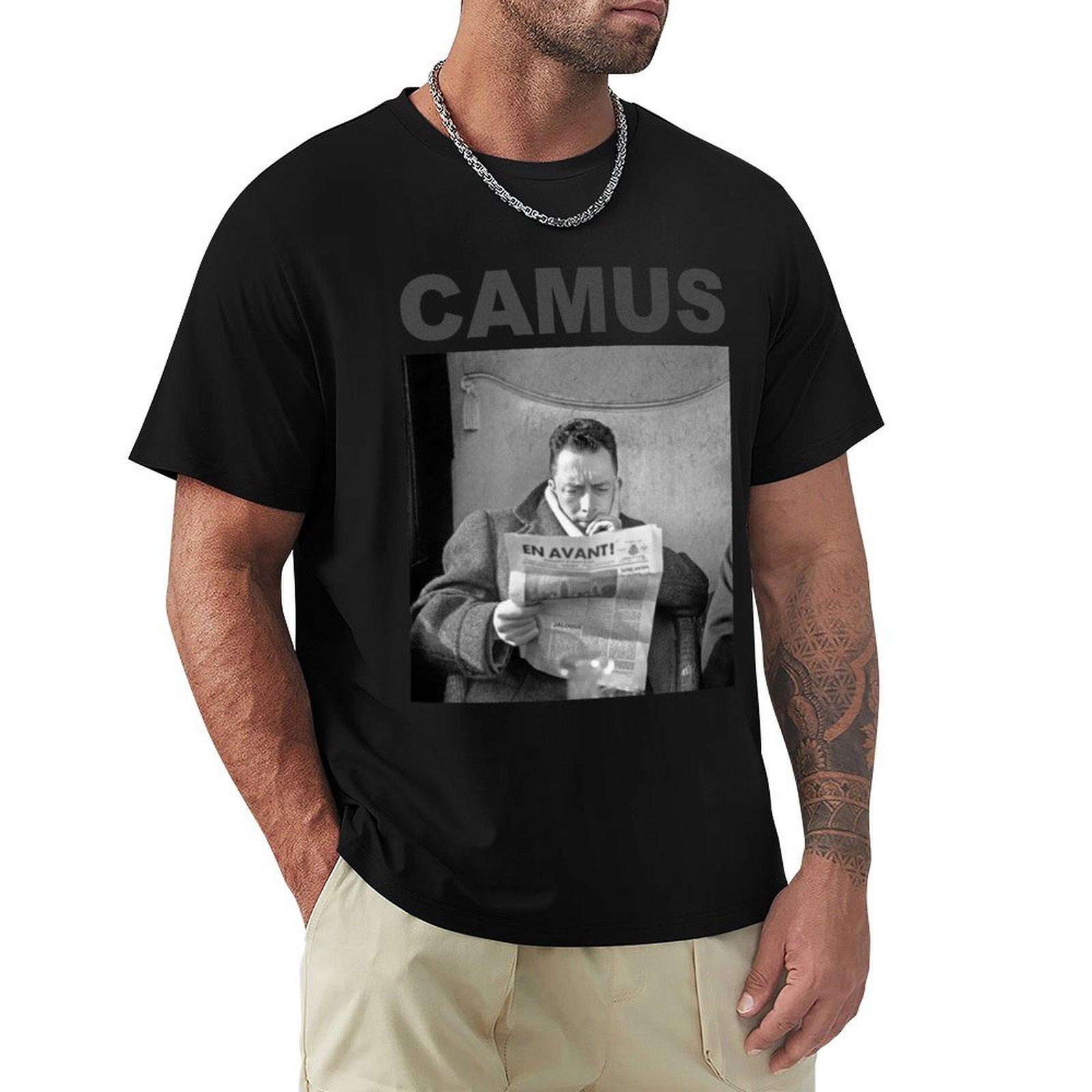 

Albert Camus T Shirt T-Shirt tees affliction shirts rapper graphic tees customs design your own workout shirts for men 4XL