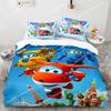 Super Wings Bedding Set Bedspread Single Twin Full Queen King Size Game Super Wings Bed Set Children's Kid Bedroom Duvetcover